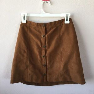 hollister suede skirt